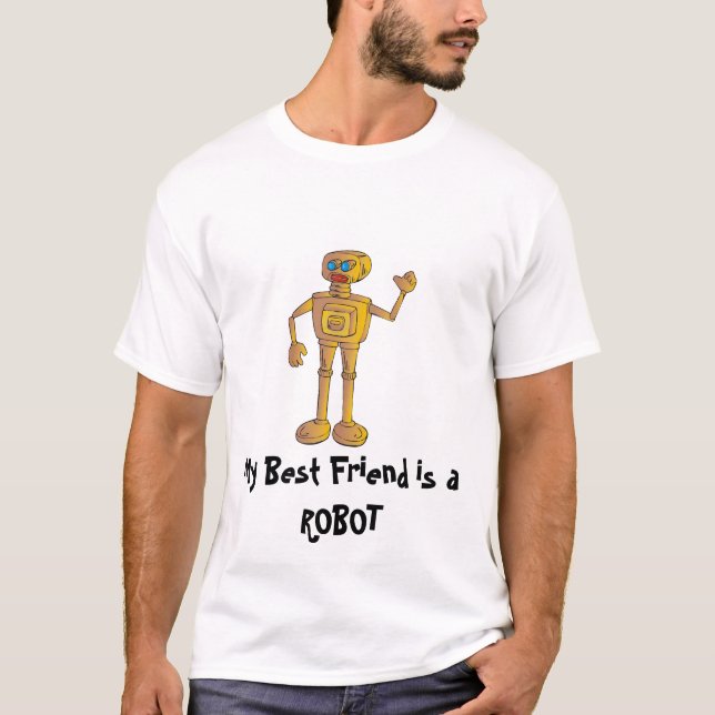 Camiseta Meu melhor amigo é um ROBÔ (Frente)