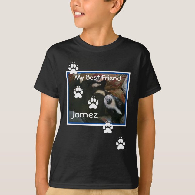 Camiseta Meu Melhor Amigo | Nome e imagem personalizados do (Frente)