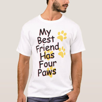 Camiseta Meu Melhor Amigo Tem 4 patas Cão T-Shirt