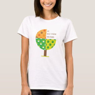 Camiseta meu melhor amigo tem patas