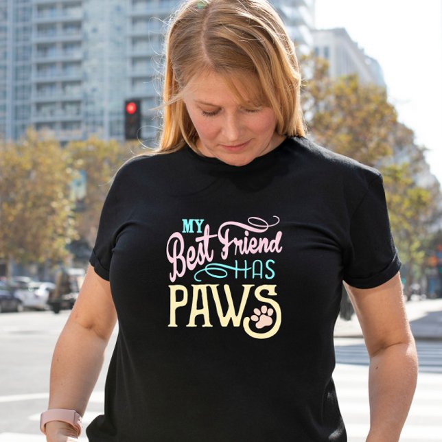 Camiseta Meu Melhor Amigo Tem Patas - Pastel (Criador carregado)