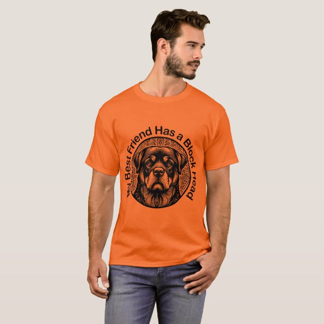 Camiseta Meu Melhor Amigo Tem uma Cabeça de Bloco (Frente Completa)
