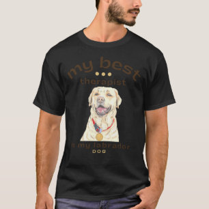 Camiseta Meu Melhor Terapêutico É Meu Cachorro Labrador