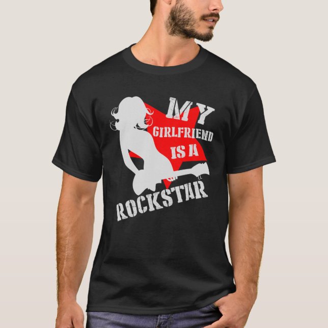 Camiseta Meu Namorada É Um Rockstar (Frente)