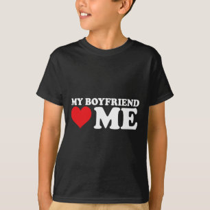 Camiseta Meu Namorado me ama Eu coração meu Namorado Bf Val