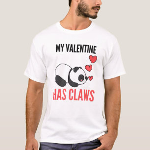 Camiseta Meu Namorados Tem Garras Panda Ursa Dias de os nam