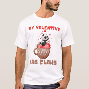 Camiseta Meu Namorados Tem Garras Panda Ursa Dias de os nam