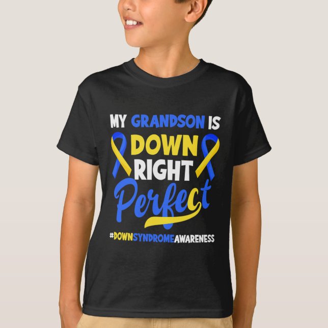 Camiseta Meu neto é absolutamente perfeito Dia de conscient (Frente)