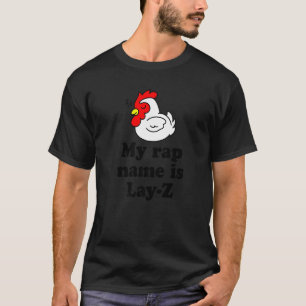 Camiseta Meu Nome de Rap É Lay Z Desenho Animado Galinha Pr