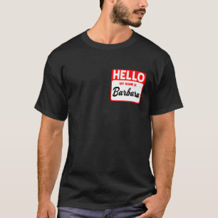Camiseta Meu Nome É Barbara Nome de etiqueta