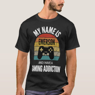 Camiseta Meu Nome É Emerson E Eu Tenho Uma Adição De Jogos