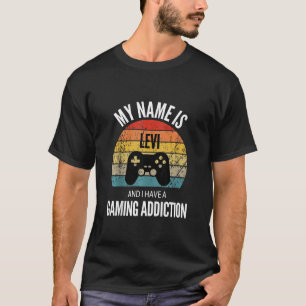 Camiseta Meu Nome É Levi E Tenho Uma Dependência De Jogos