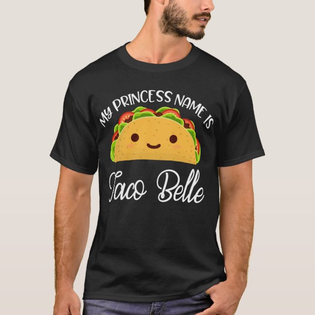 Camiseta Meu Nome Princesa É Taco Belle Cinco De Mayo (Frente)