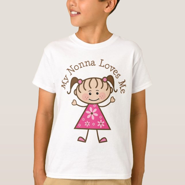 Camiseta Meu Nonna ama-me figura da vara (Frente)