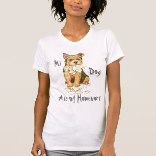Camiseta Meu Norwich Terrier Comeu a minha lição de casa