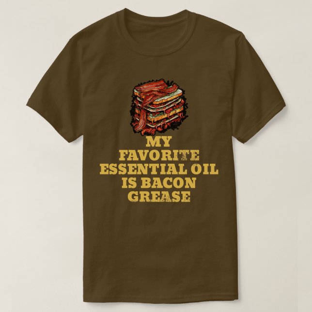Camiseta Meu Óleo Essencial Favorito é Grease CHURRASCO Bac (Frente do Design)
