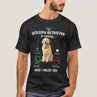 Camiseta Meu Ouro Cream Retriever Está Chamando De Aniversá
