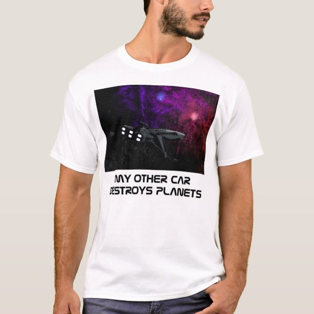 Camiseta Meu outro carro destrói planetas (Frente)