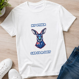 Camiseta Meu Outro Carro É Um Amante de Canguru Divertido J