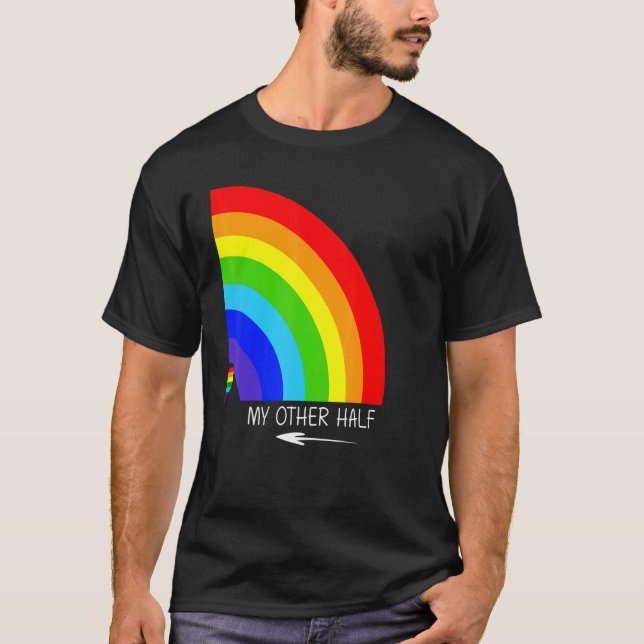 Camiseta Meu Outro Orgulho Arco-Íris De Meia Gay Legal Lgbt (Frente)