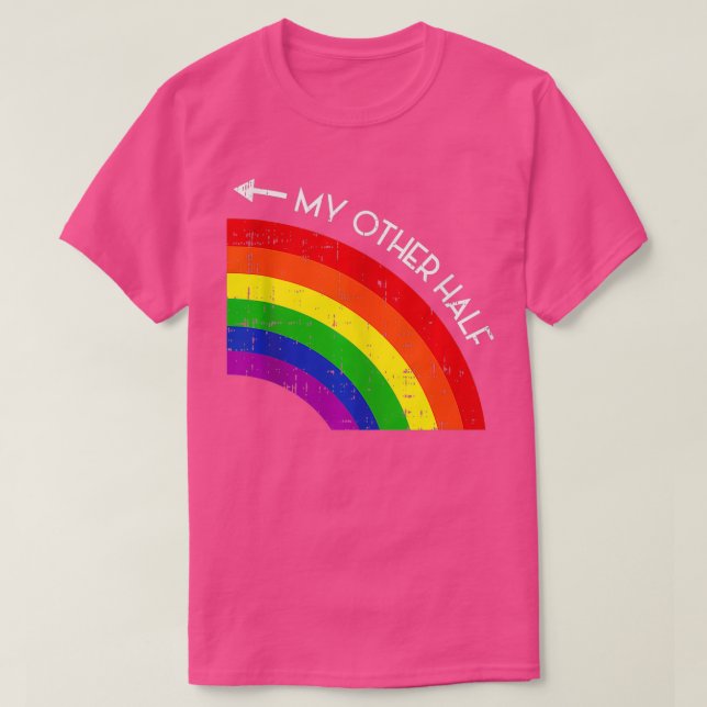 Camiseta Meu Outro Orgulho Arco-Íris de Meia Gay Legal LGBT (Frente do Design)