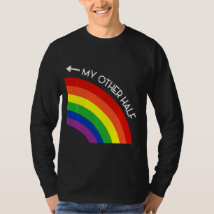 Camiseta Meu Outro Orgulho Arco-Íris de Meia Gay Legal LGBT