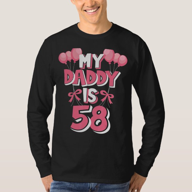 Camiseta Meu Pai é 58 anos, 58 anos, aniversário de homens (Frente)