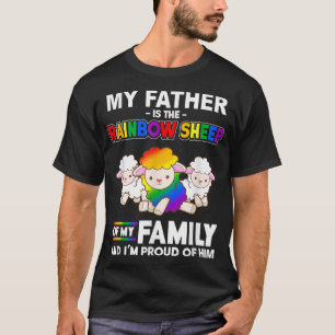 Camiseta Meu Pai É A Ovelha Arco-Íris Da Minha Família LGBT