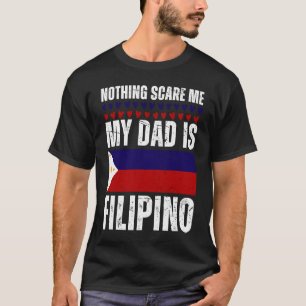 Camiseta Meu pai é filipino Bandeira do Orgulho Filipino Pa