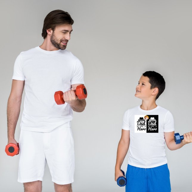 Camiseta Meu Pai É Meu Herói| Dia de os pais especial com f (Criador carregado)