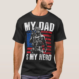 Camiseta Meu Pai É Meu Herói Exército Pai Dia Dos Pais Amp 
