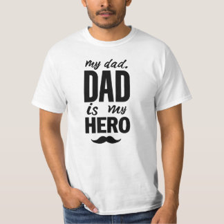 Camiseta Meu Pai É Meu Herói - Tipografia Do Dia de os pais