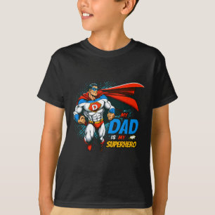 Camiseta Meu Pai é Meu Super Herói Crianças Legal Pai&#; s