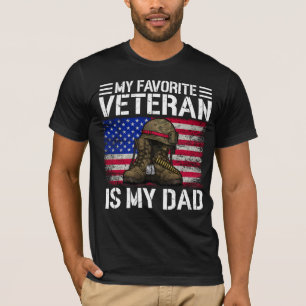 Camiseta Meu Pai É Meu Veterano Favorito Presente Para o Di