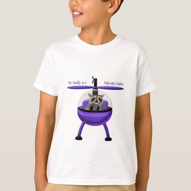 Camiseta Meu pai é um capitão do helicóptero (Frente)