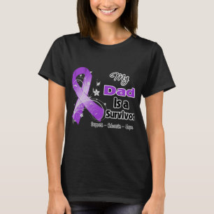 Camiseta Meu pai é uma fita do roxo do sobrevivente