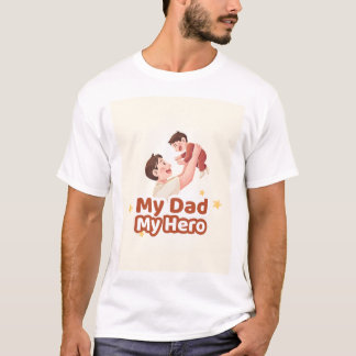 Camiseta meu pai meu herói design