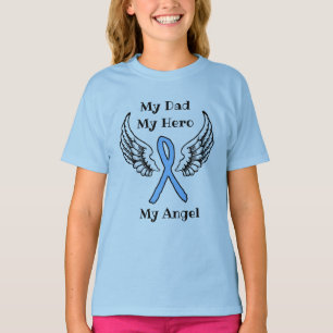 Camiseta Meu Pai Meu Herói Fita de Conscientização do Cânce
