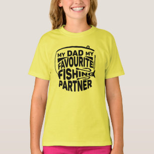 CAMISETA MEU PAI, MEU PARCEIRO DE PESCA FAVORITO.