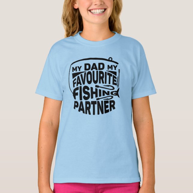 CAMISETA MEU PAI, MEU PARCEIRO DE PESCA FAVORITO. (Frente)