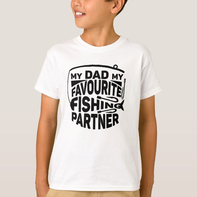 CAMISETA MEU PAI, MEU PARCEIRO DE PESCA FAVORITO. (Frente)