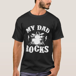 Camiseta Meu Pai Rocca Drummer Musical Metal Persionista