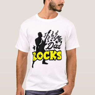Camiseta Meu Pai Rocks Dia de os pais de Violão Presente