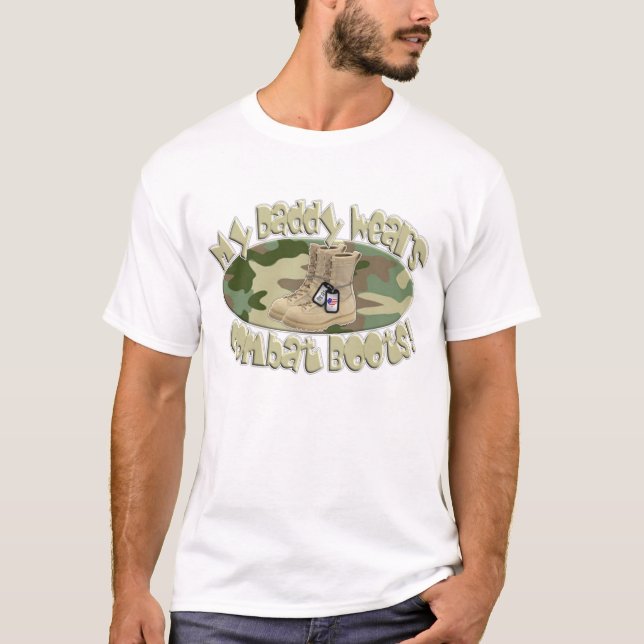 Camiseta Meu pai veste botas de combate (Frente)