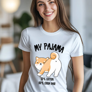 Camiseta Meu Pajama - 10% Algodão, 90% Cabelo Shiba