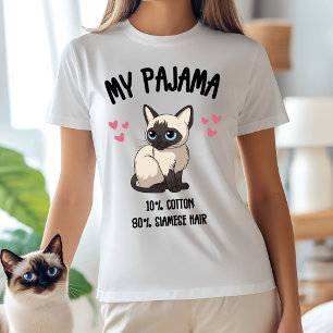 Camiseta Meu Pajama - 10% Algodão, 90% Cabelo Siamês