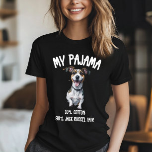Camiseta Meu Pajama: 10% de algodão, 90% Jack Russell Hair 