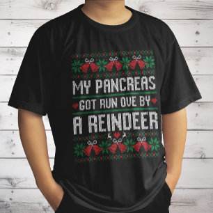 Camiseta Meu Pâncreas Foi Atropelado Por Uma Rena Diabetes