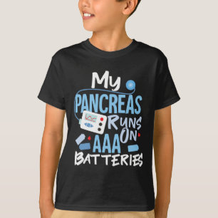 Camiseta Meu Pancreino Funciona Em Baterias Aaa Tipo 1 Diab