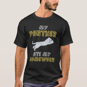Camiseta Meu Pantera Comeu Meu Trabalho De Casa Jaguar Anim
